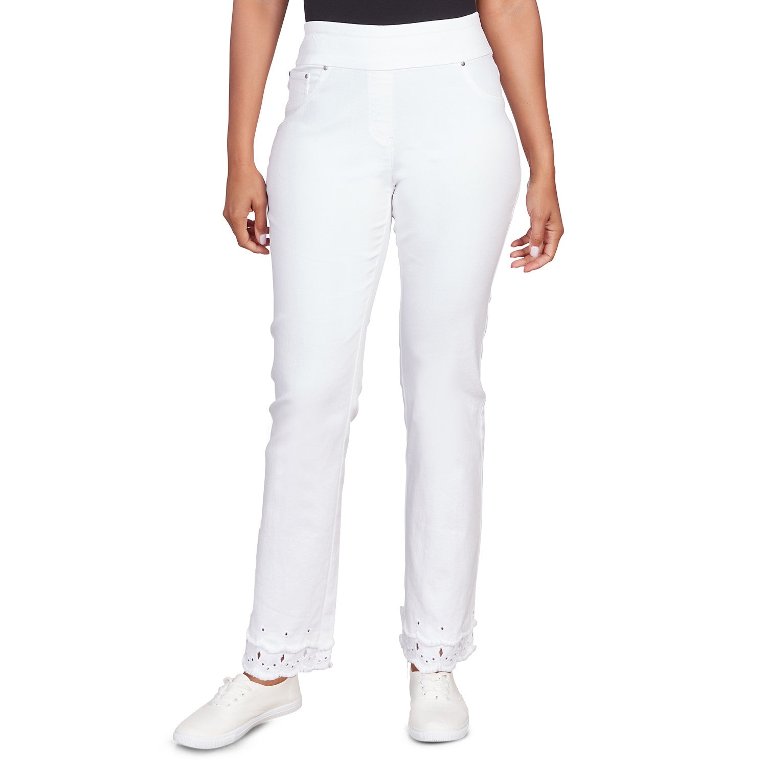 Petite Stretch Faux Pocket Jeans