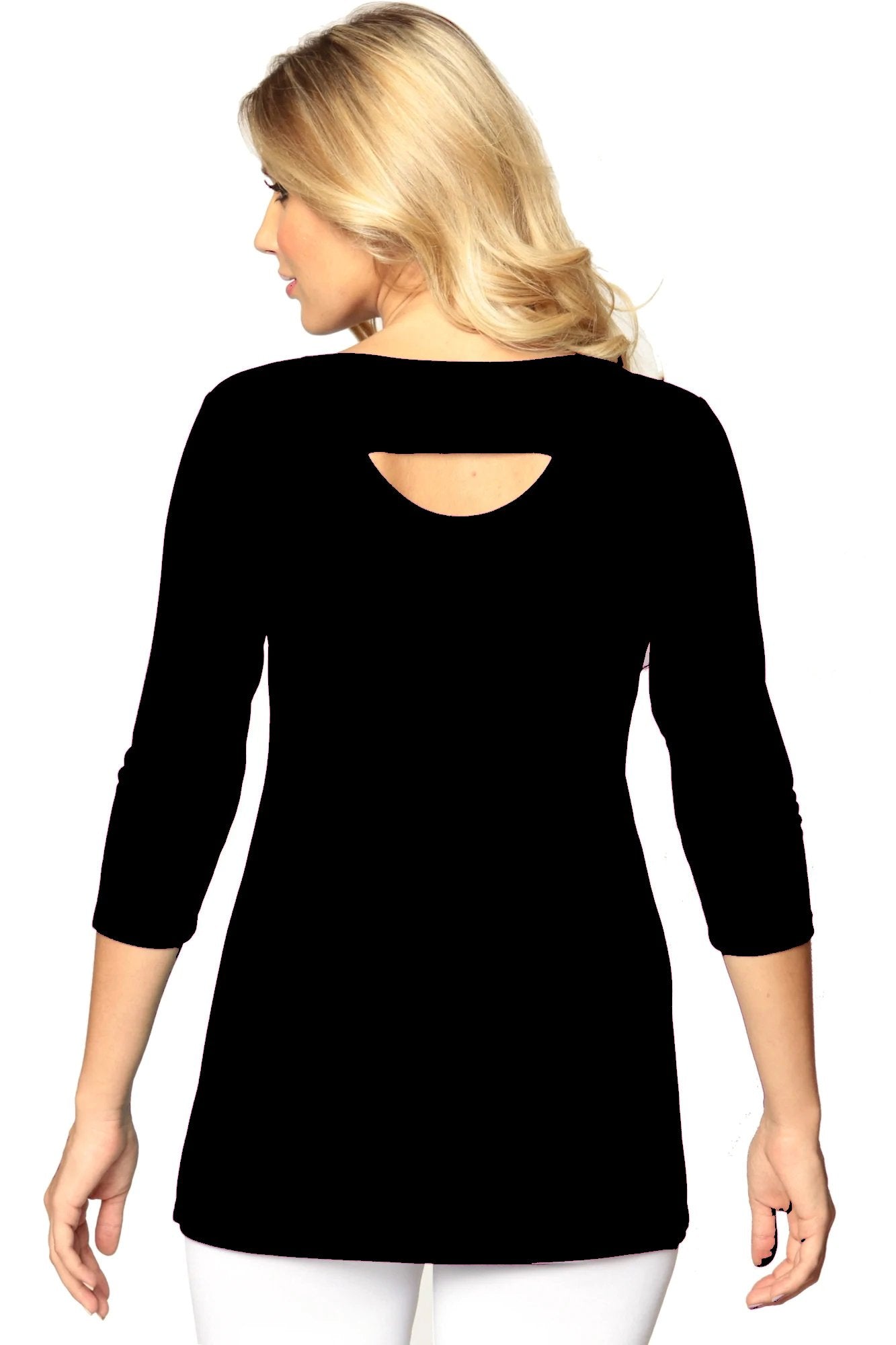065- Lior Black Peek A Boo Back Tunic