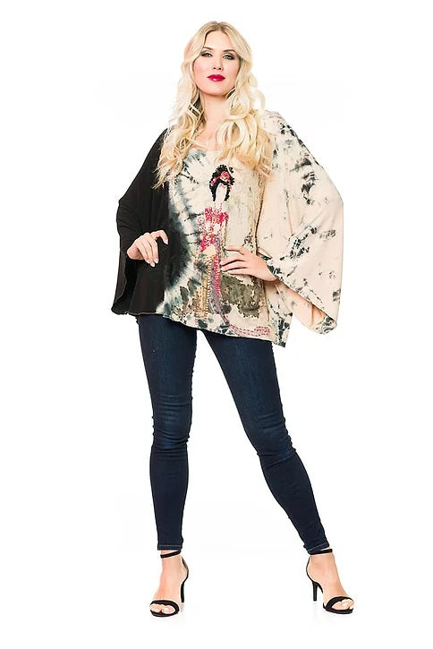 056- Kokomo Beaded Geisha Dolman Top