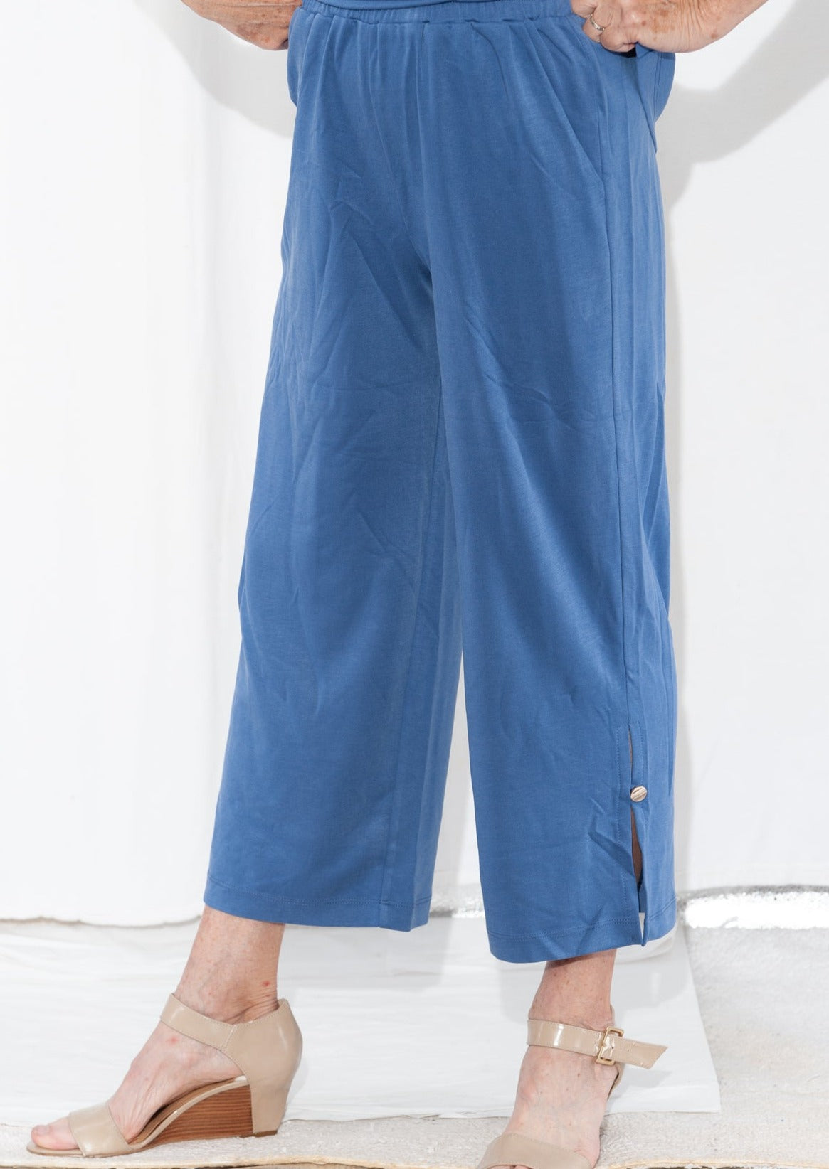 024- Shennel Trading Denim Blue "V" Neck Tank Pant Set