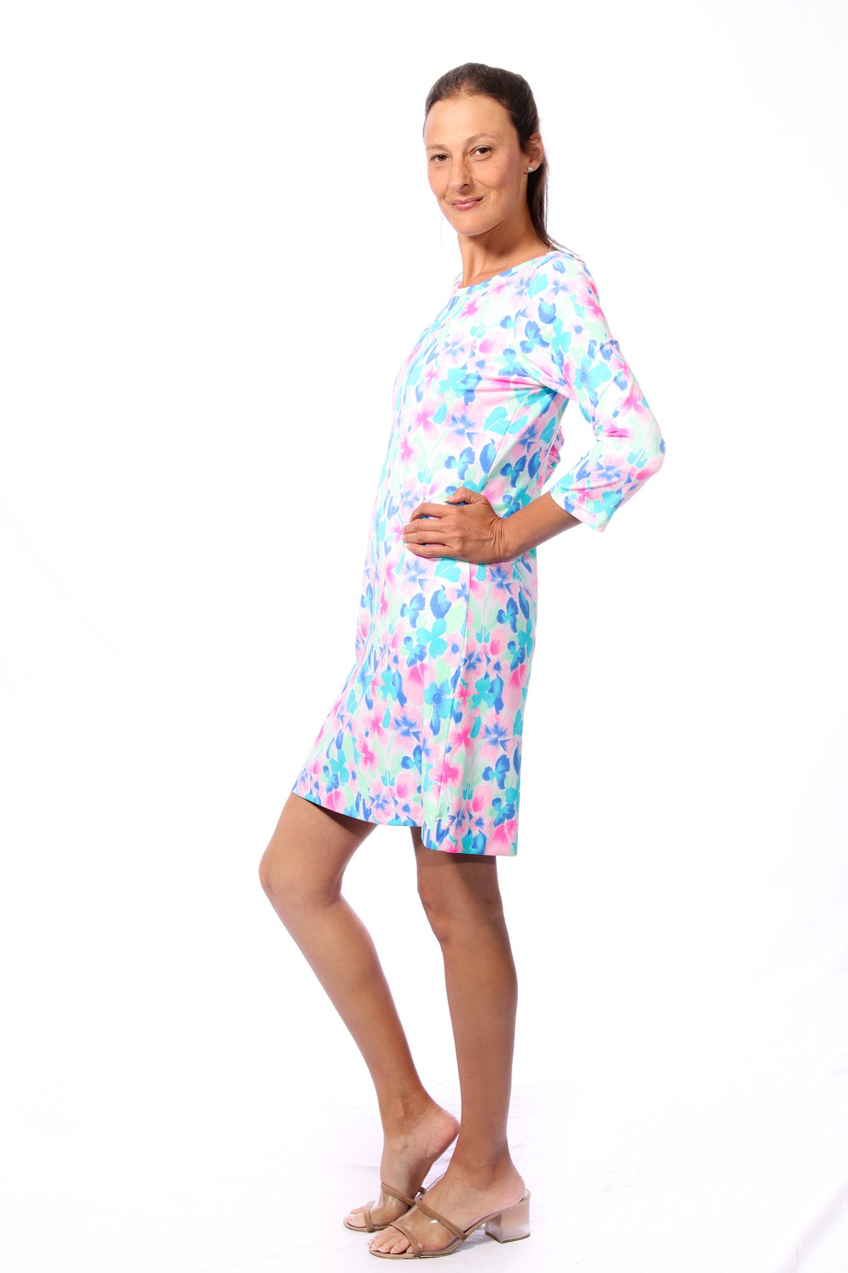 001- LuLu B Pastel Floral Travel Dress