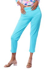 001- LuLu B Turquoise Zip Pocket Ankle Pant