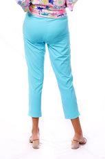 001- LuLu B Turquoise Zip Pocket Ankle Pant
