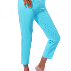 001- LuLu B Turquoise Zip Pocket Ankle Pant