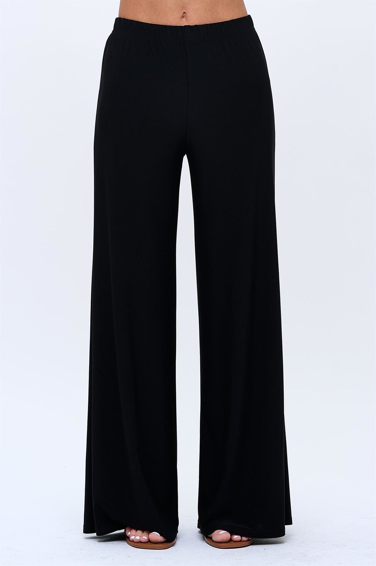 000- ATU  Slinky Black Palazzo Pants