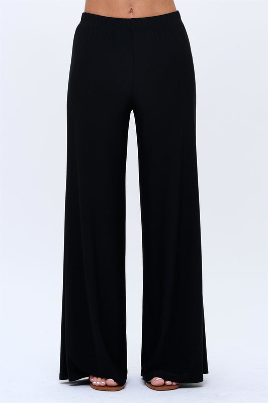 000- ATU  Slinky Black Palazzo Pants
