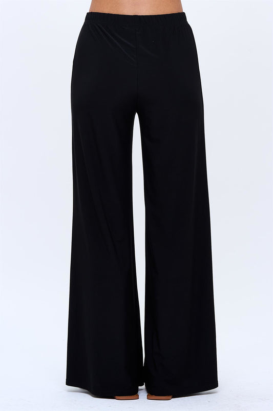 000- ATU  Slinky Black Palazzo Pants