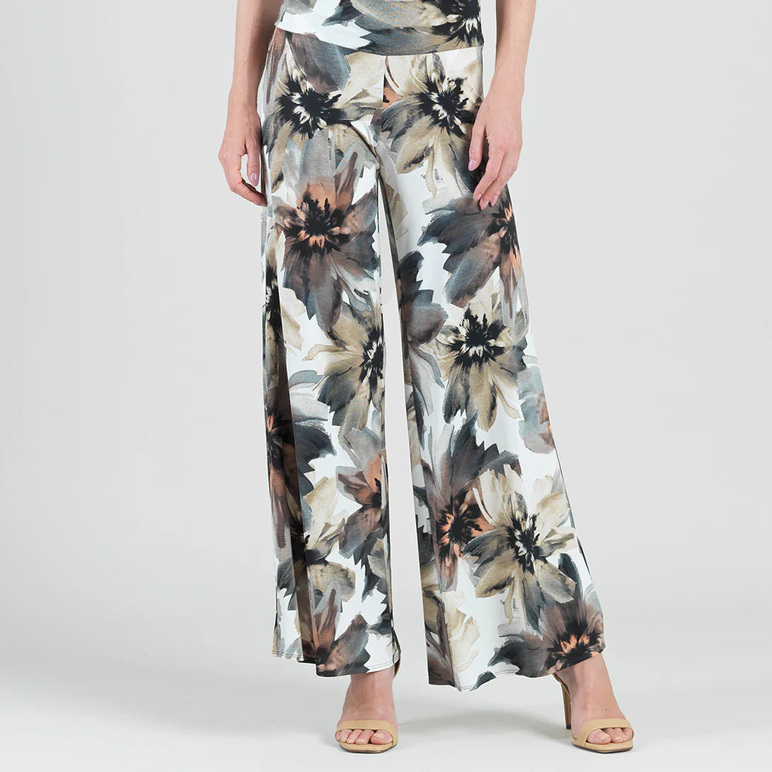 002- Clara Sun Woo Beige and Black Pull On Pocket Pants