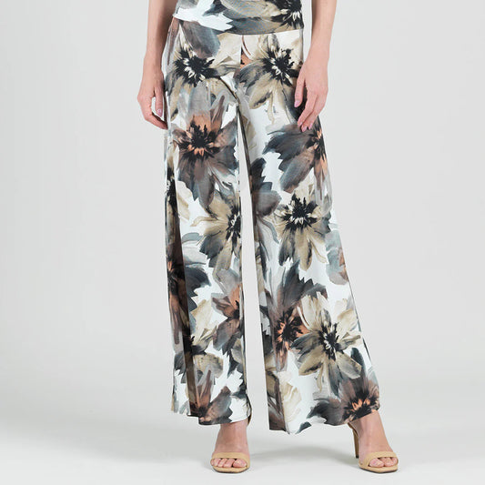002- Clara Sun Woo Beige and Black Pull On Pocket Pants