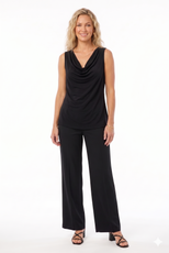019- Jostar Black Cowl Neck Tank Top