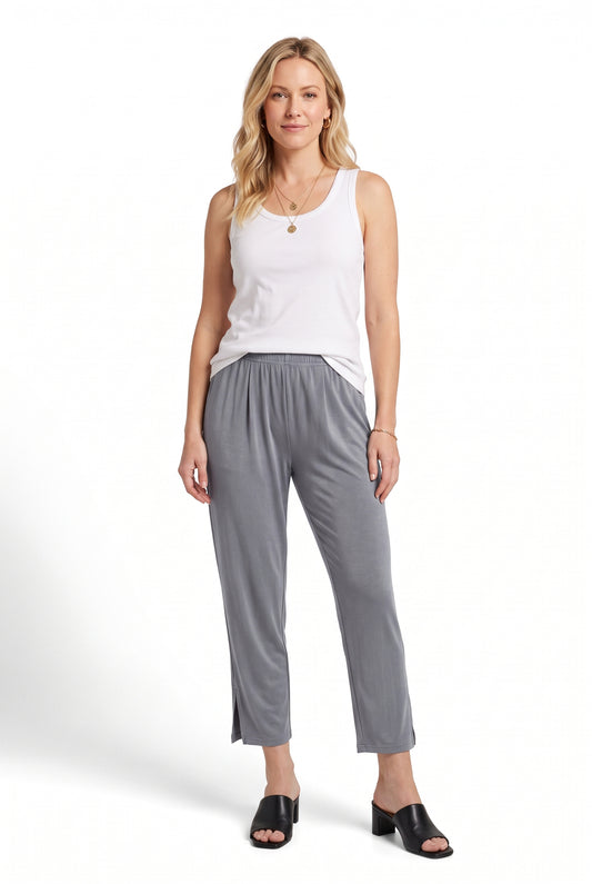 000- ATU Slinky Straight Leg Pants - Grey