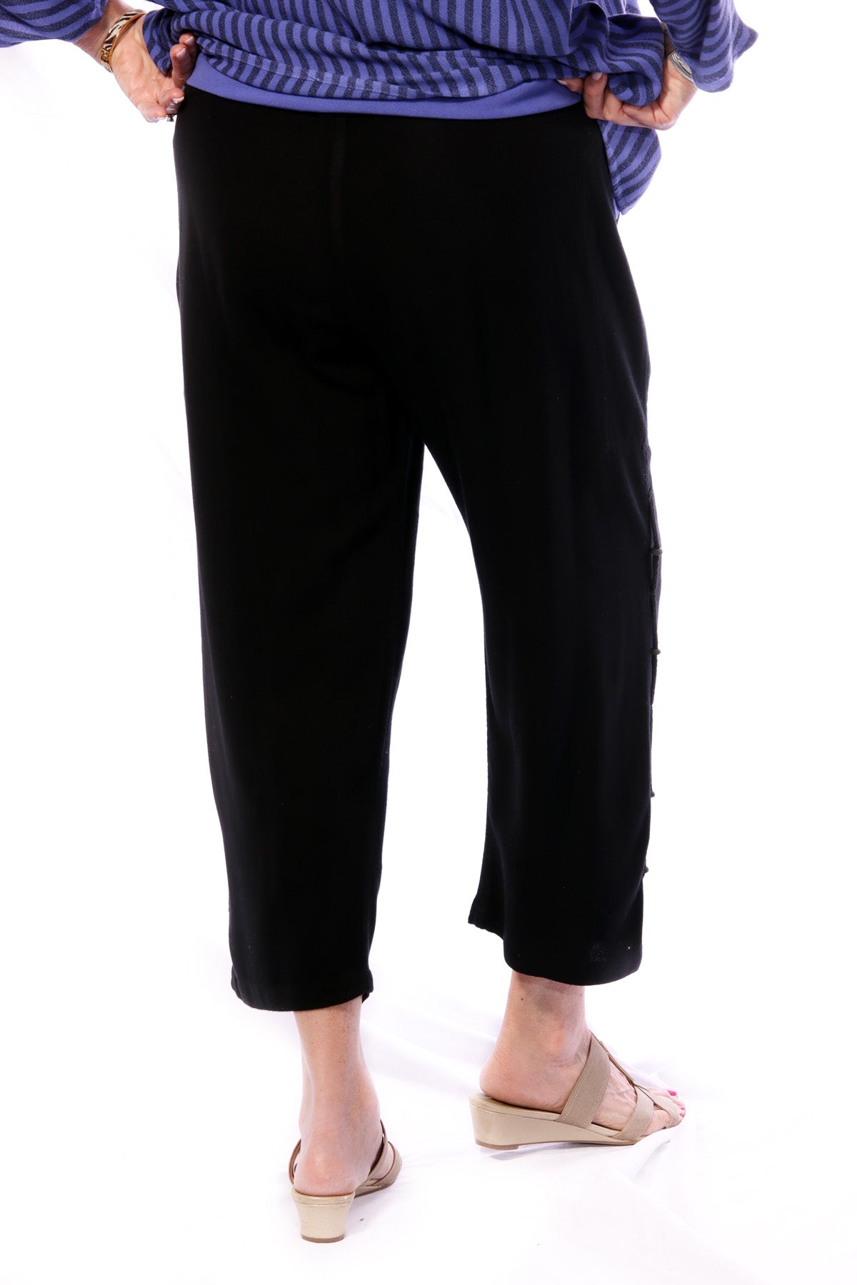 015- Dairi Black Pant with Side Bead Detail