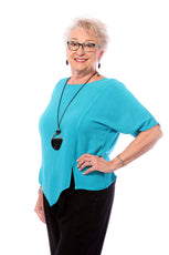 015- Dairi Turquoise Handkerchief Top