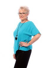 015- Dairi Turquoise Handkerchief Top