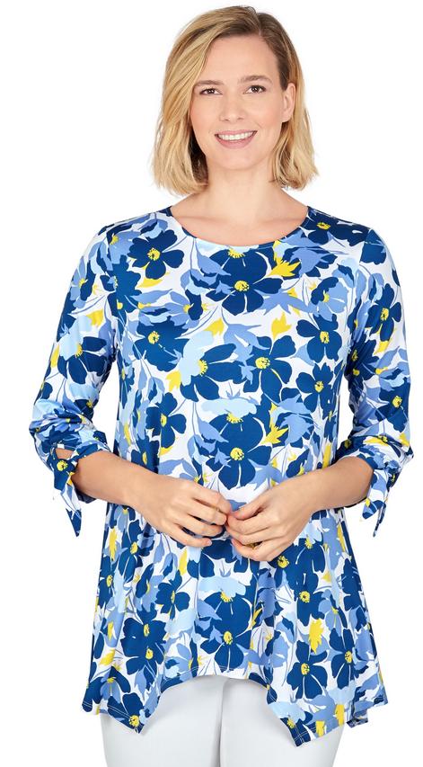 018- George Vine Larky Lark Daisy Print Top