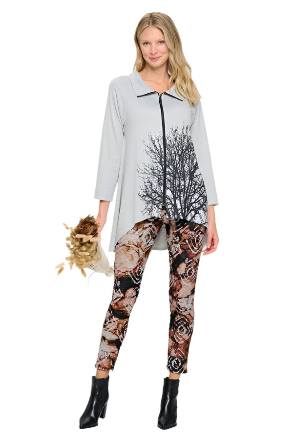 025- ET Lois Brown and Black Spiral Print Pant