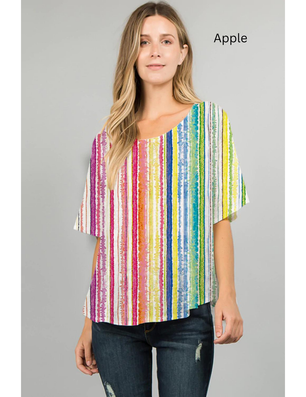 025- ET Lois Rainbow Knit Top