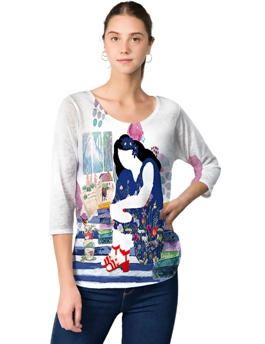 025- ET Lois Sitting Lady Knit Top