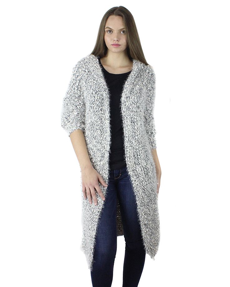 038- Very Moda 2 Tone Cardigan with Hood