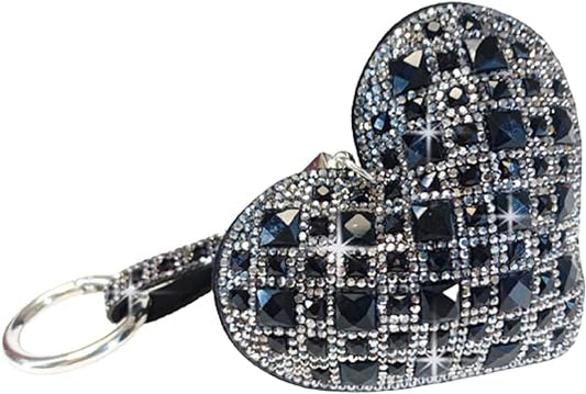 047- Jacqueline Kent Black Diamond Heart Keychain
