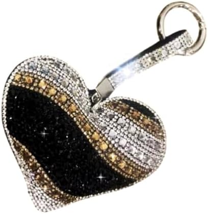 047- Jacqueline Kent Black Silver and Gold Keychain