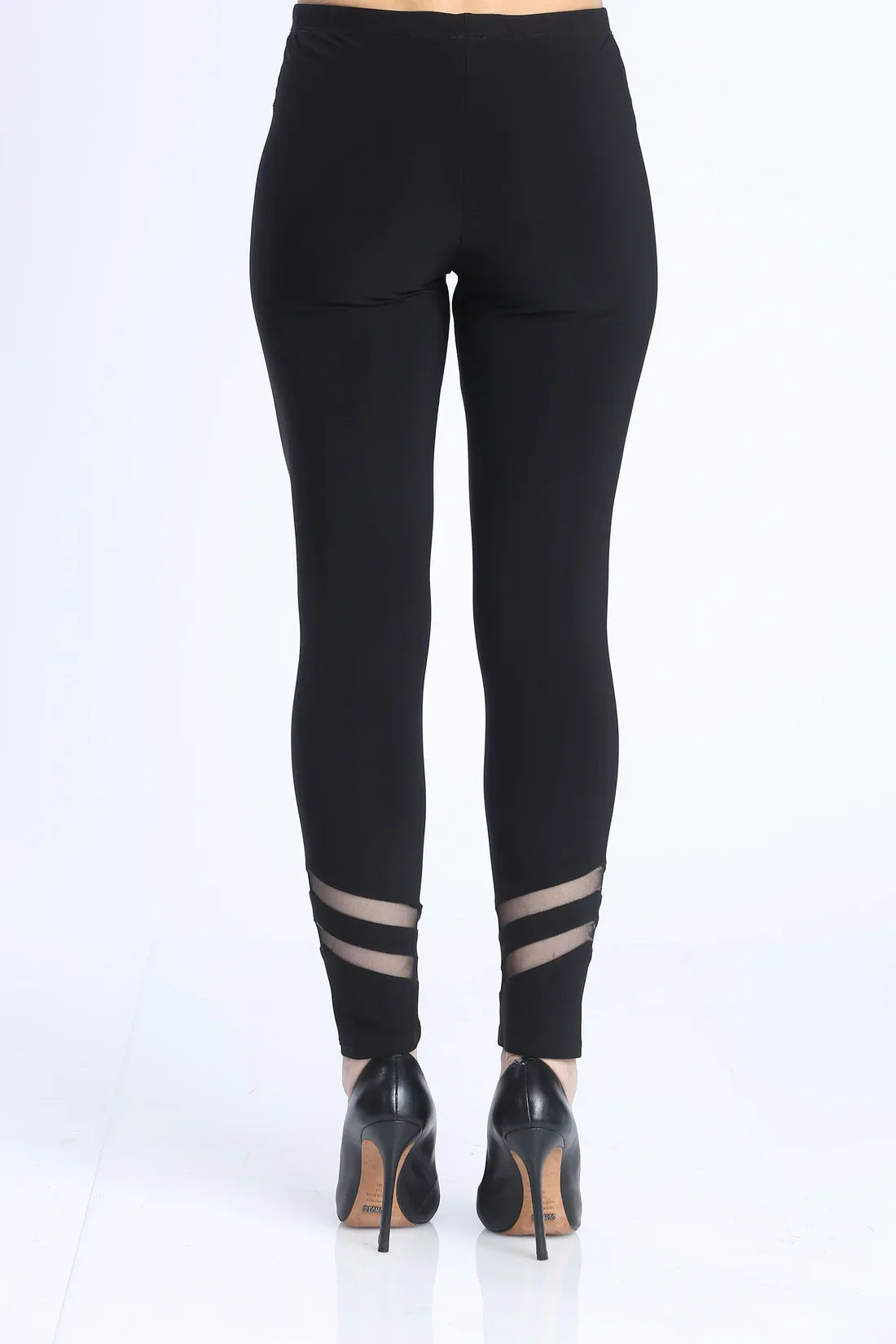 053- IC Collection Black Mesh Inset Pants