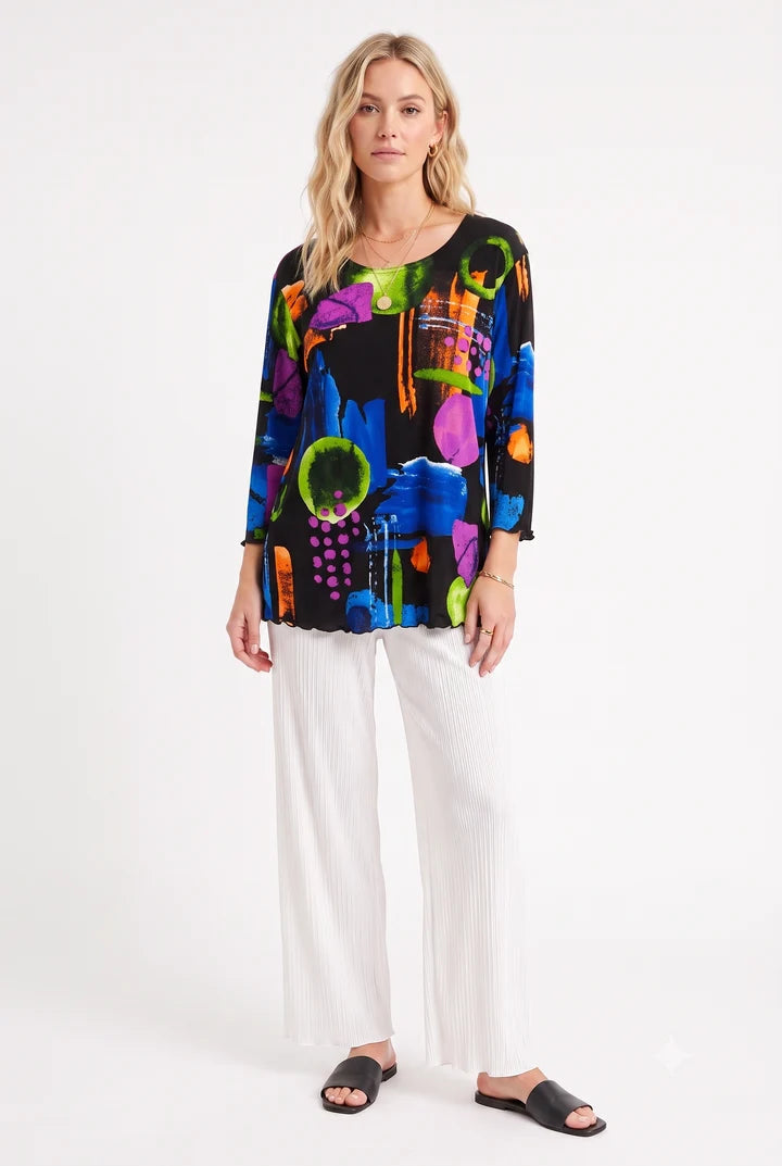 000- ATU Multi Color Bright Fall Top