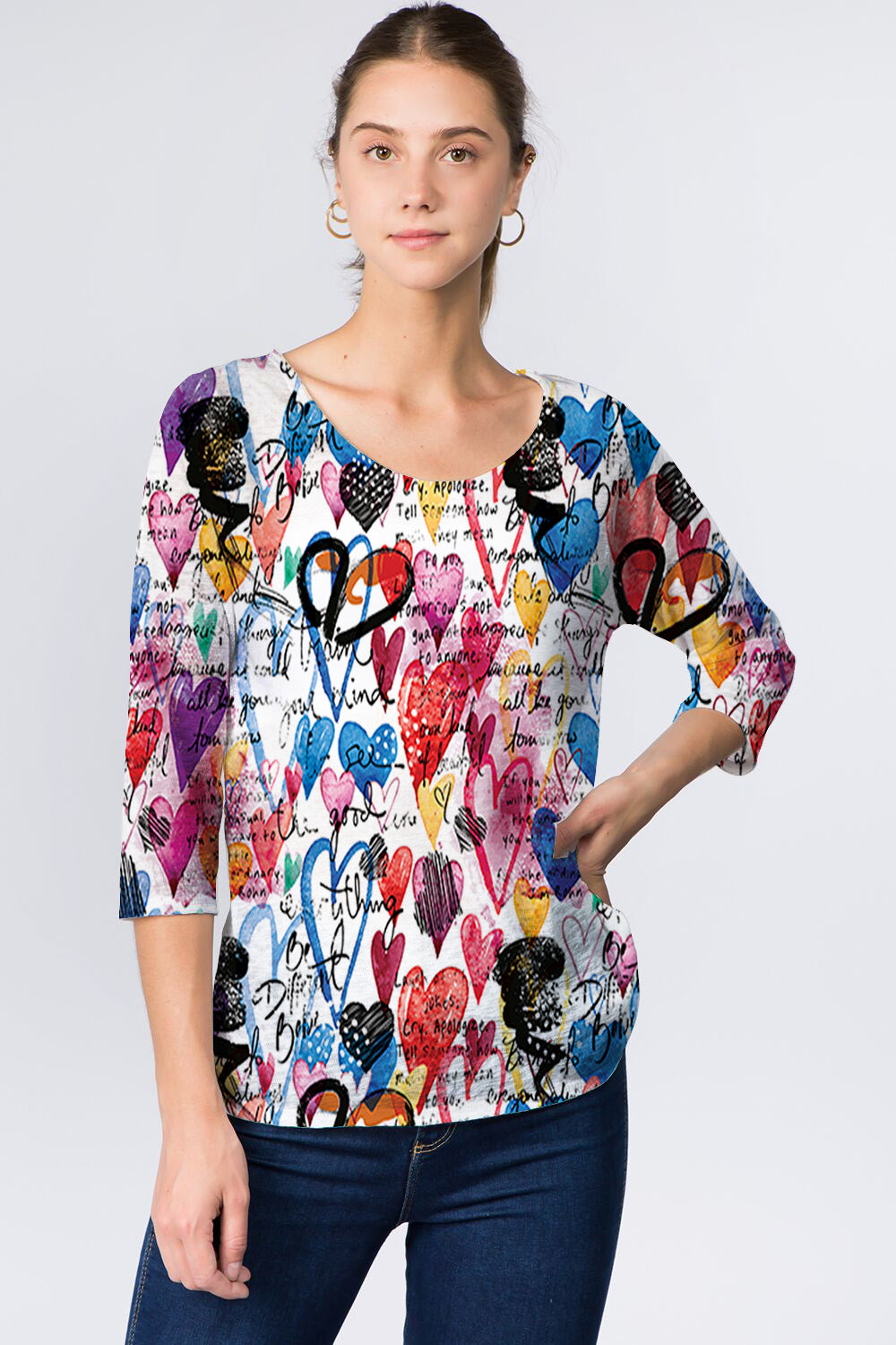 025- Et Lois Good Things Heart Knit Top