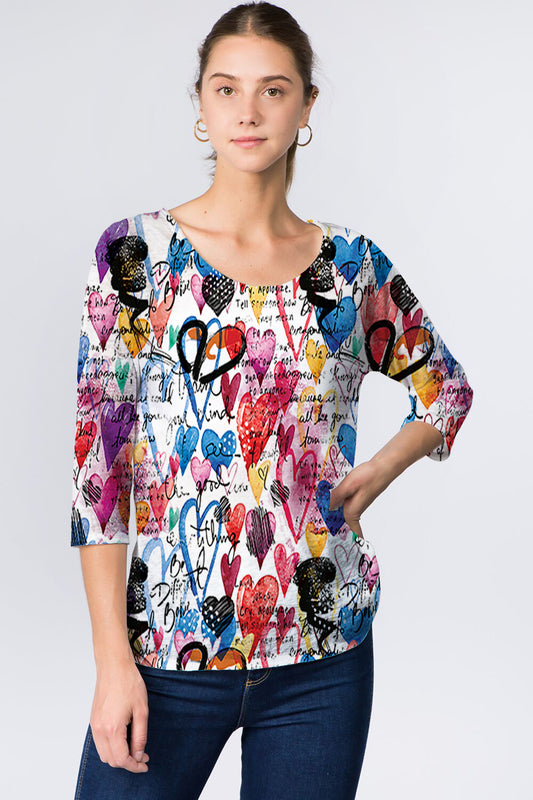 025- Et Lois Good Things Heart Knit Top