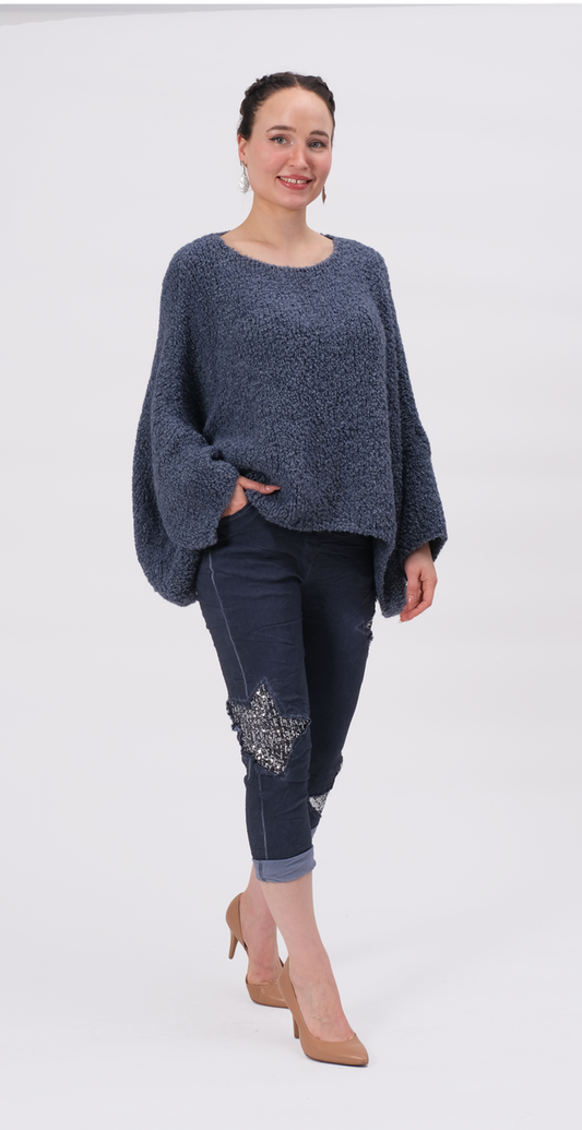 063- Bella Amore Oversize Dolman Sleeve Sweater - Ivory
