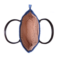 22 Tote- Faux Leather Ostrich 1 pocket Tote