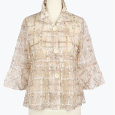 017- Damee Rose Gold Mesh Jacket