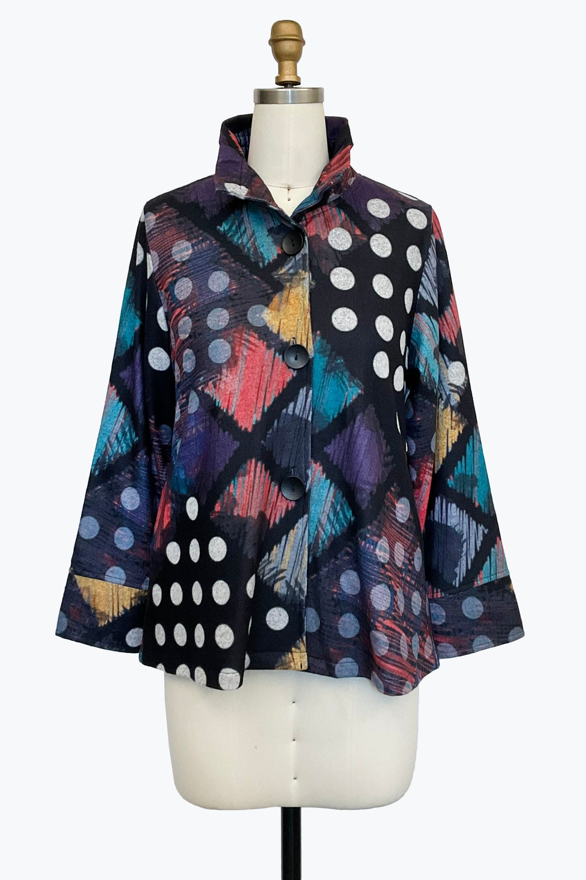 017- Damee Multi Color Soft Dot Jacket