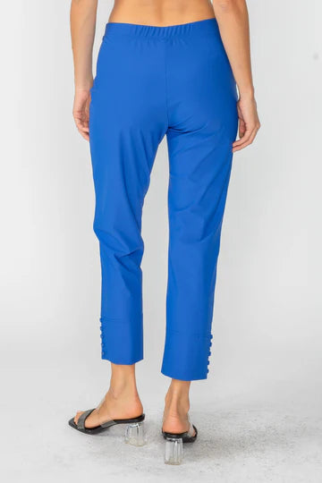 053- IC Collection Blue Button Pant