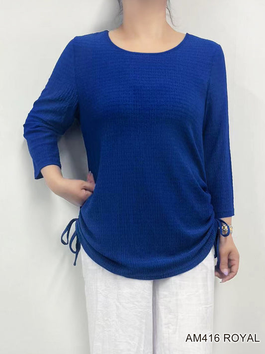 007- Creations Side Ties Top- Royal