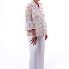 017- Damee Rose Gold Mesh Jacket
