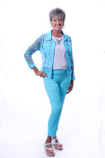 041- Tango Mango Turquoise Mesh Insert Jacket