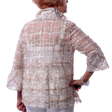 017- Damee Rose Gold Mesh Jacket