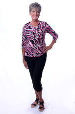 001- LuLu B Embellished Lattice Black Capri