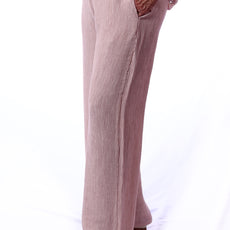 017- Damee Pink Wide Leg Crinkle Pants