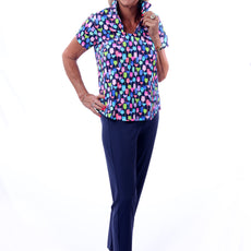 001- LuLu B Navy Stretch 2 Pocket Capri