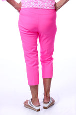 001- LuLu B Hot Pink Stretch 2 Pocket Ankle Pant