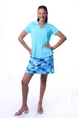 001- LuLu B Turquoise Golf Top