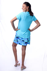 001- LuLu B Turquoise Golf Top