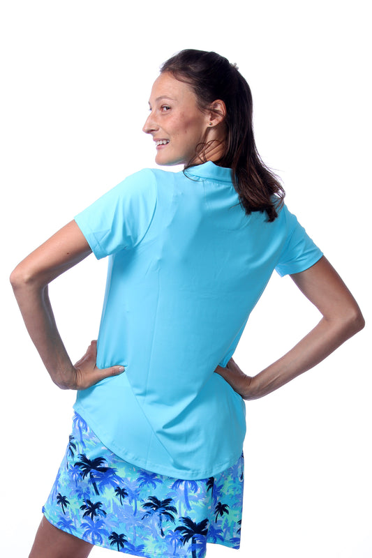 001- LuLu B Turquoise Golf Top