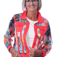 041- Tango Mango Tangerine Mesh Insert Jacket
