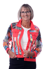 041- Tango Mango Tangerine Mesh Insert Jacket