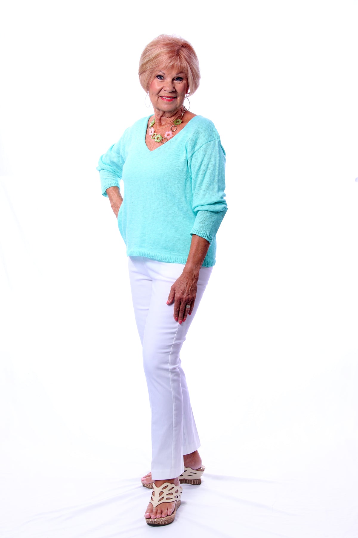 001- LuLu B Lightweight Sweater- Seafoam