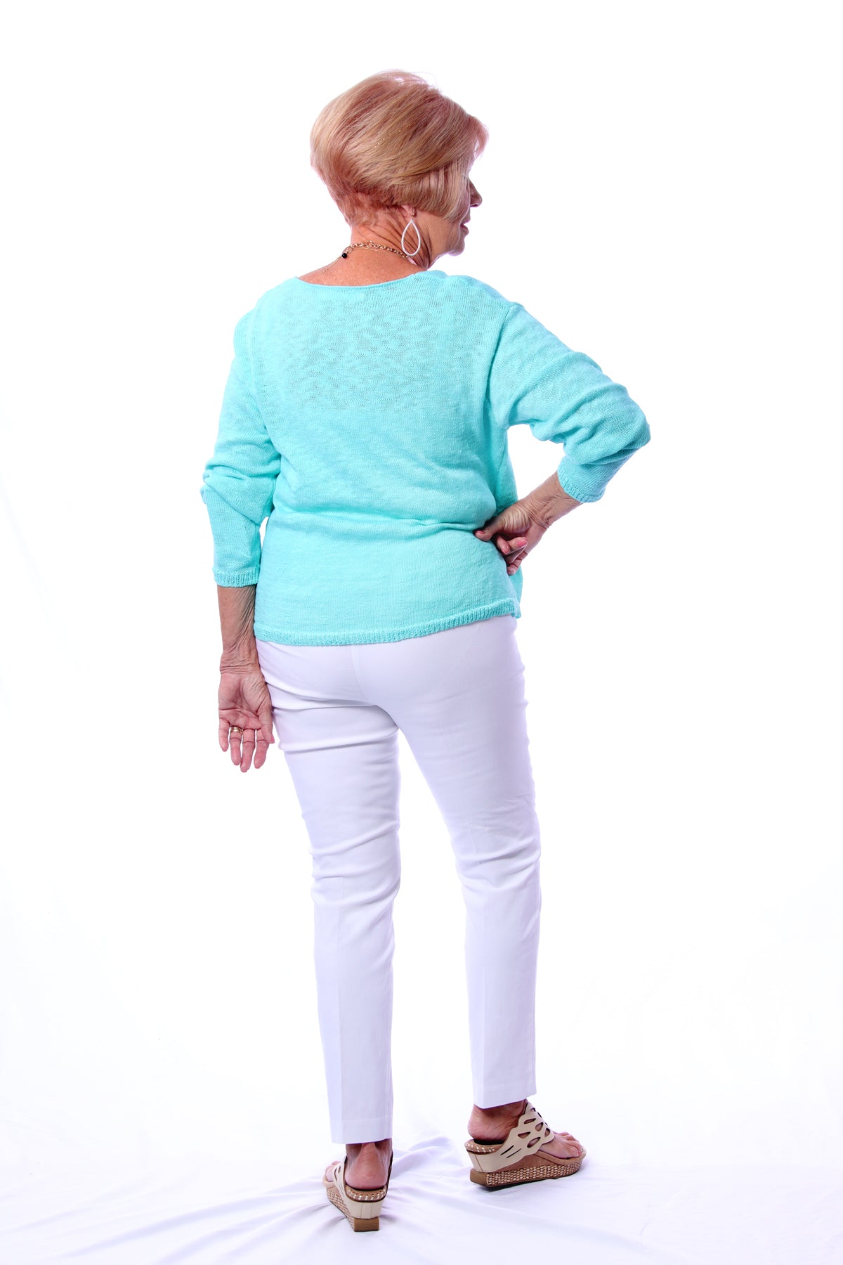 001- LuLu B Lightweight Sweater- Seafoam