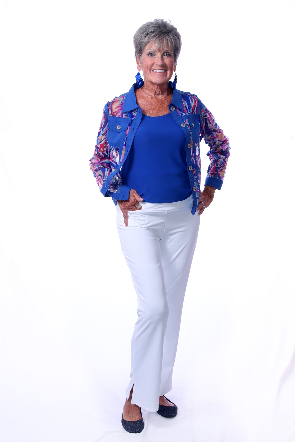 001- LuLu B White Zip Pocket Pant